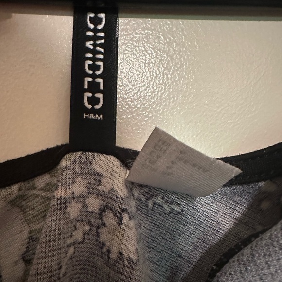 H&M Black Floral Mini Dress (Size 6) - Picture 3 of 4